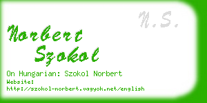 norbert szokol business card